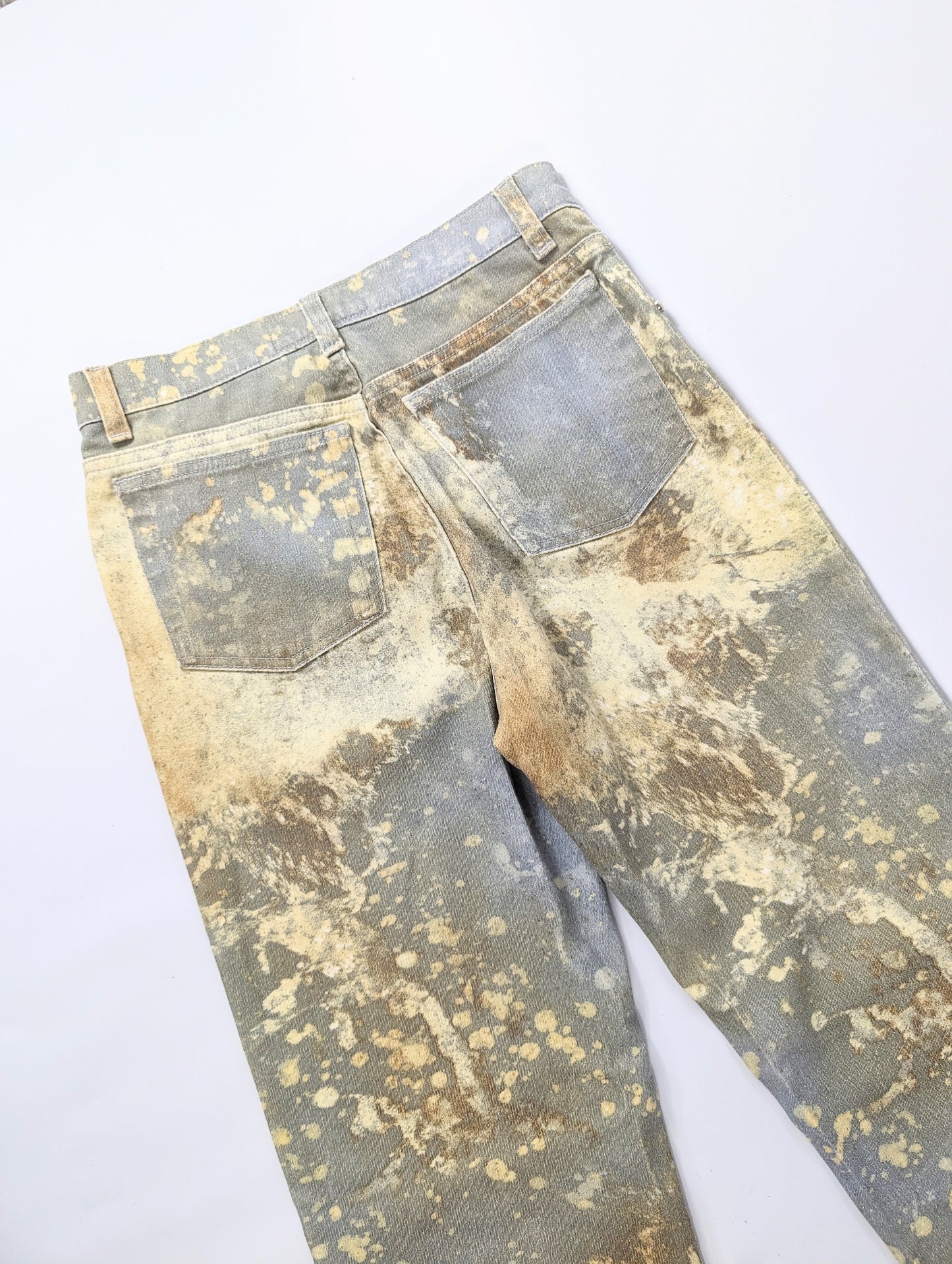 Jeans Cavalli à imprimé marbre beige - S
