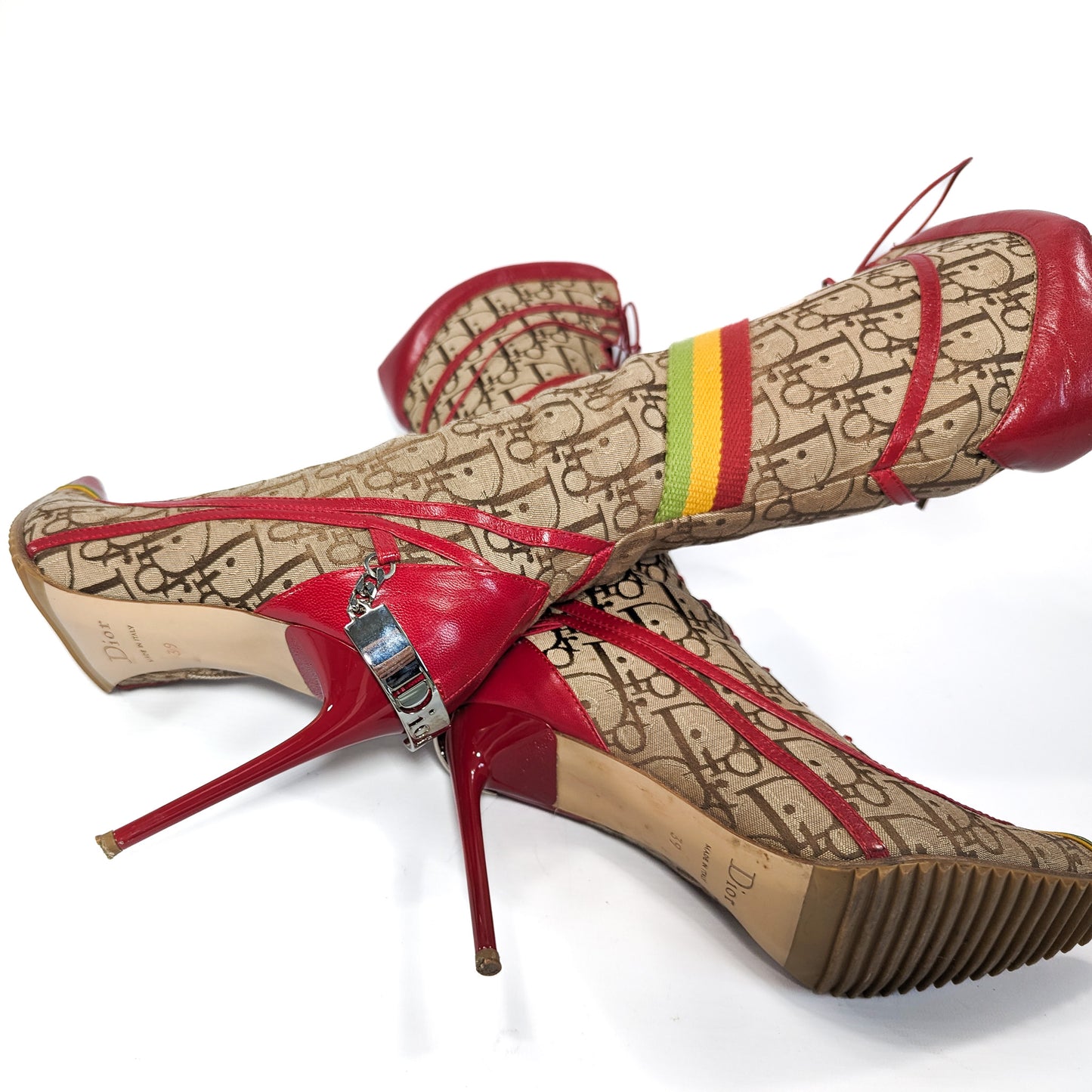 Bottes hautes Rasta Dior par Galliano 2003 - EU39|UK6|US8