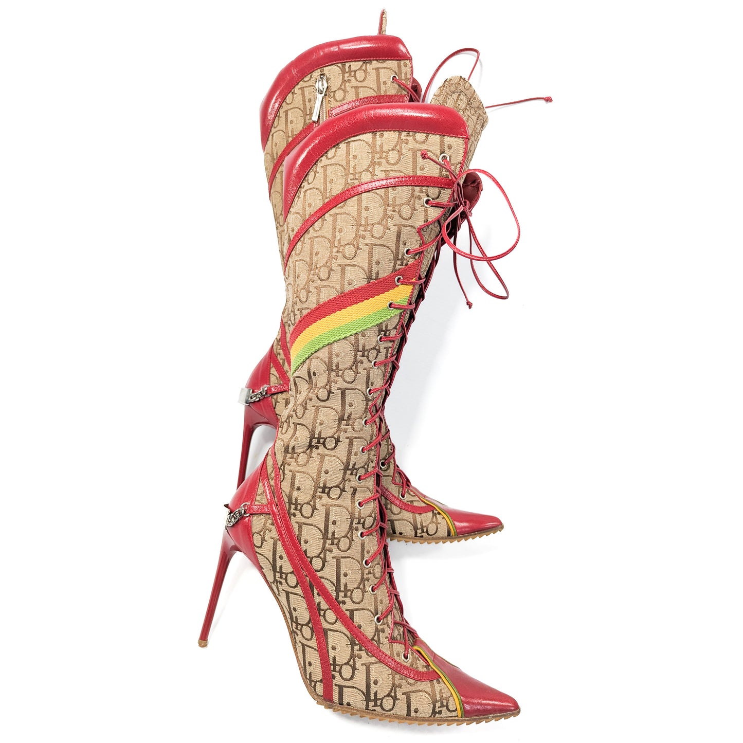 Bottes hautes Rasta Dior par Galliano 2003 - EU39|UK6|US8