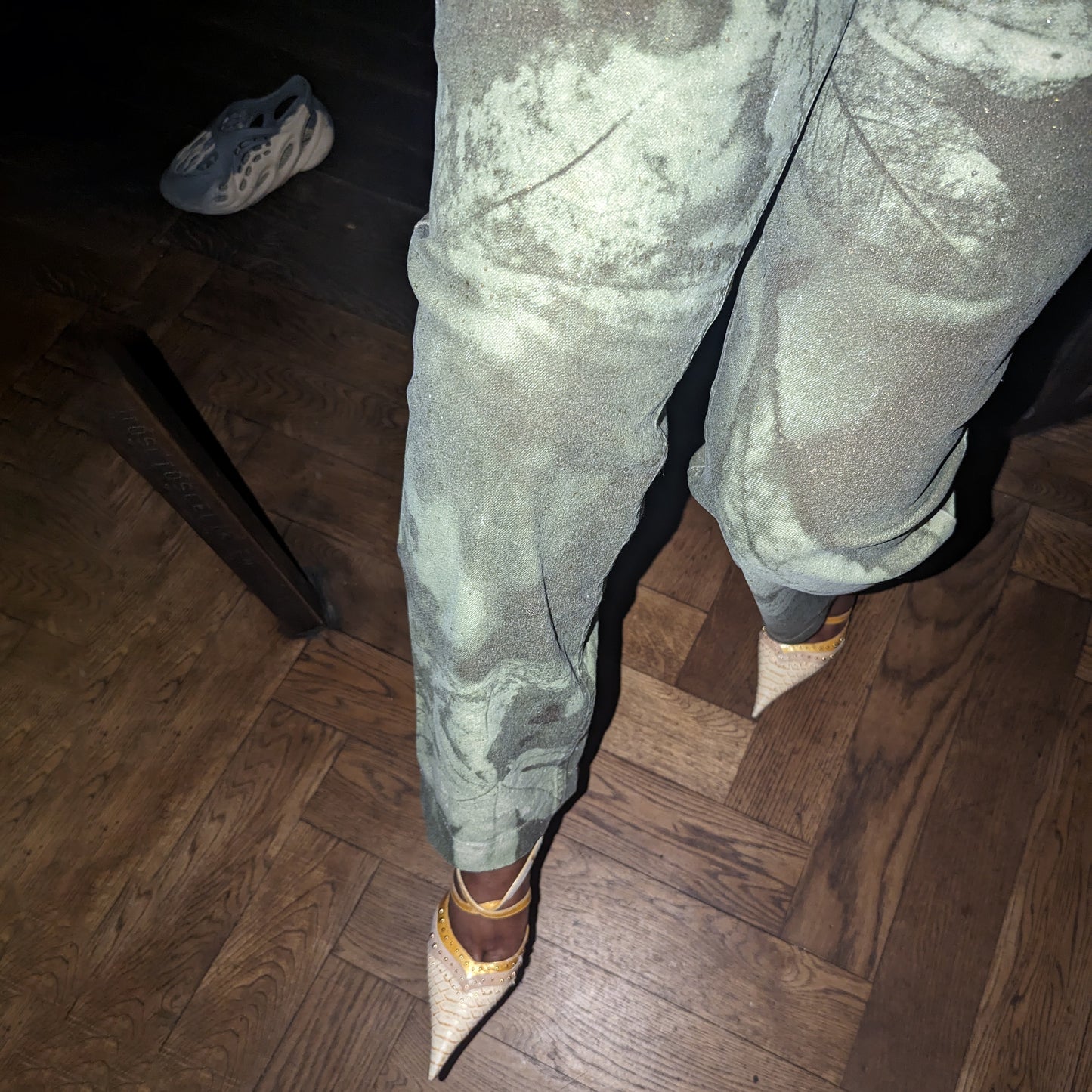 Pantalon Roberto Cavalli à imprimé cannabis