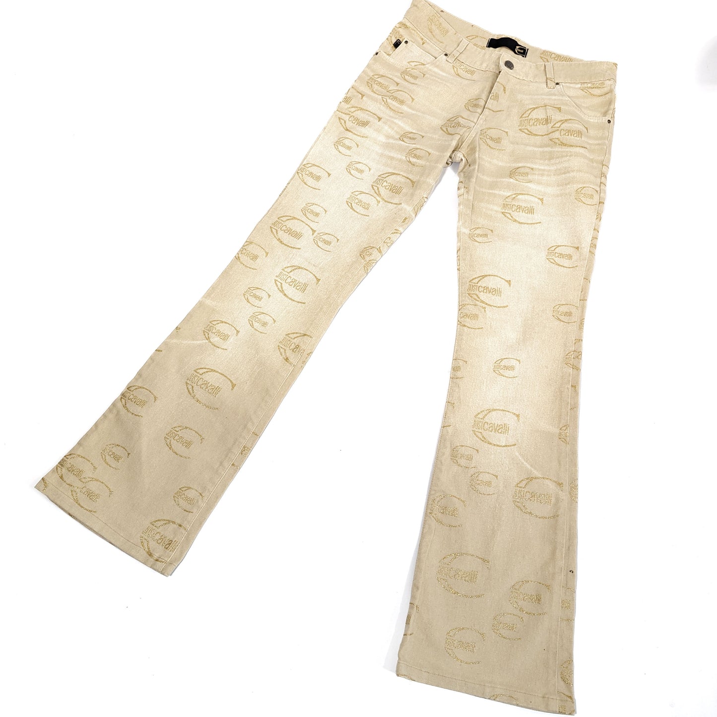 Jeans logo Cavalli beige - S