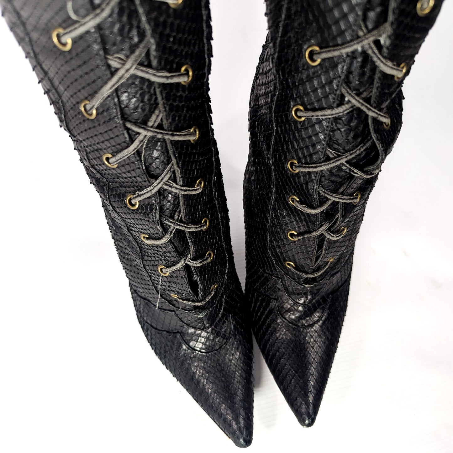Bottes à boucle python Dior by Galliano Fall 2000 - EU37.5|UK4.5|US6.5