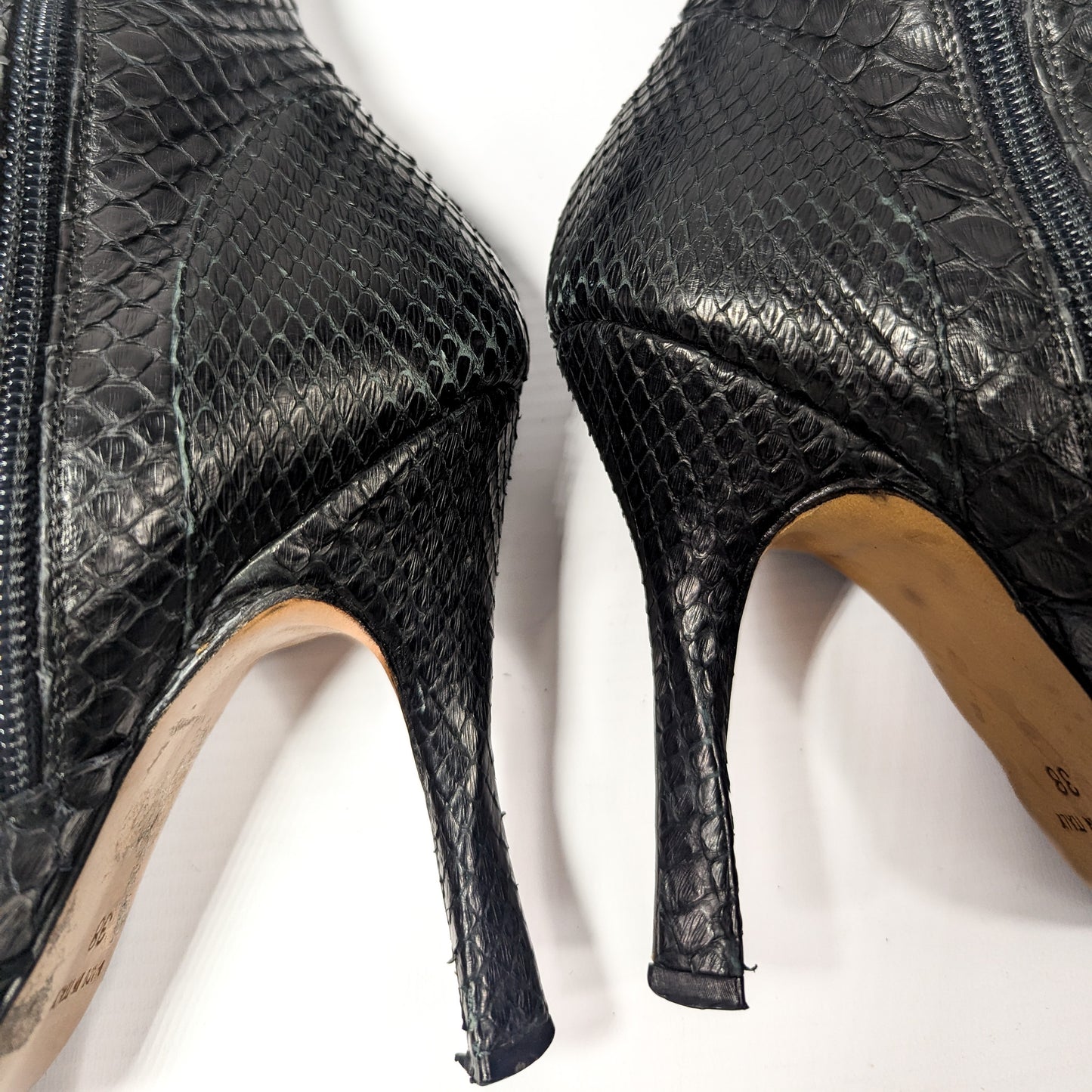 Bottes à boucle python Dior by Galliano Fall 2000 - EU37.5|UK4.5|US6.5