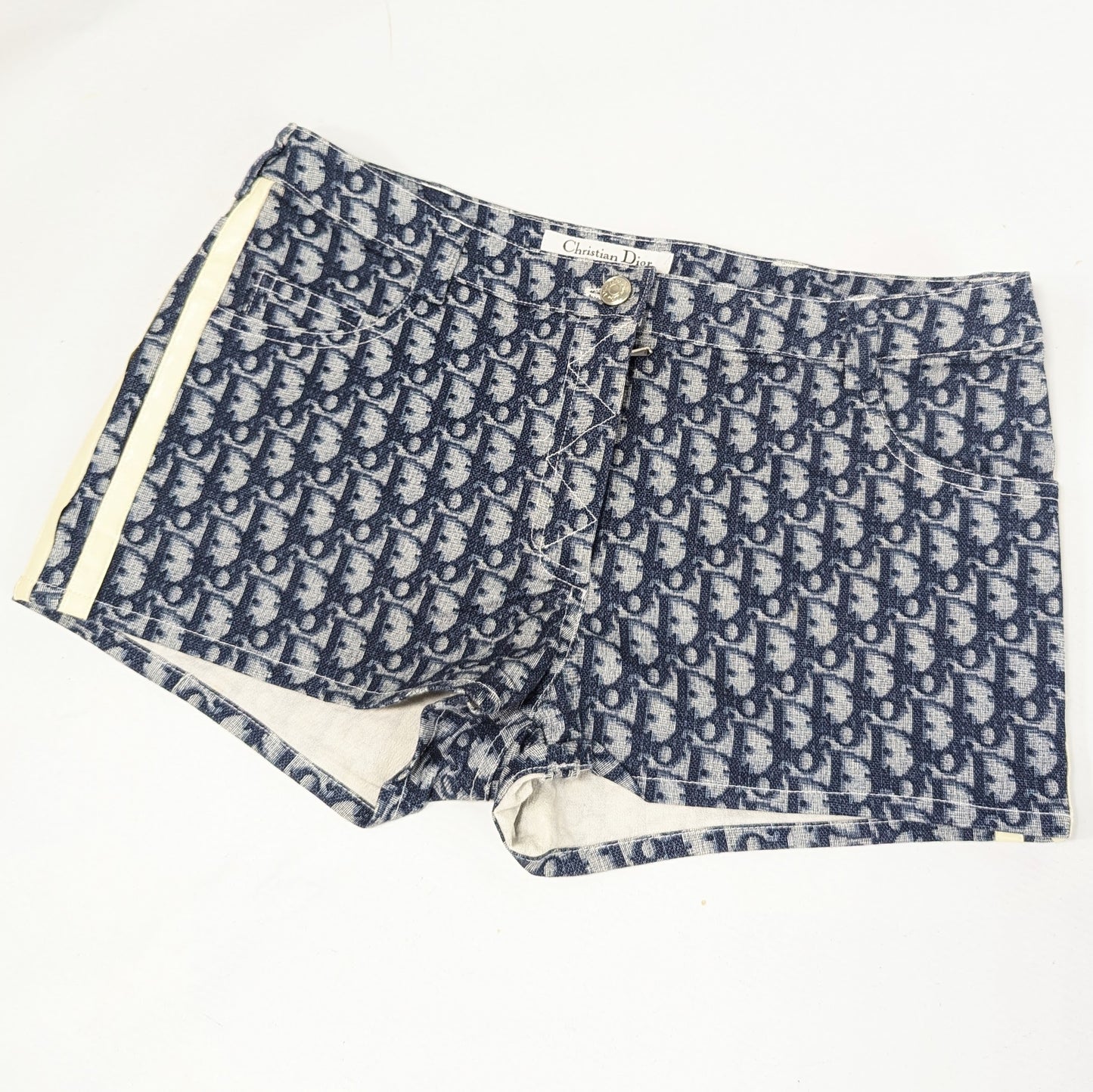 Mini short Dior par Galliano monogramme bleu - S