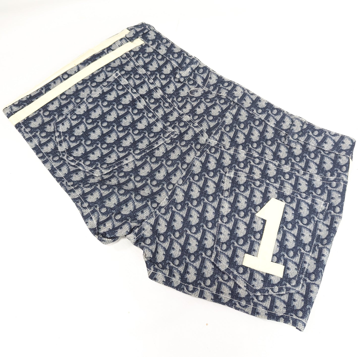 Mini short Dior par Galliano monogramme bleu - S