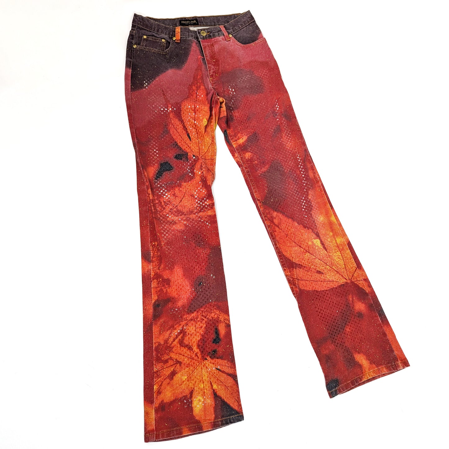 Pantalon Roberto Cavalli à imprimé cannabis - S