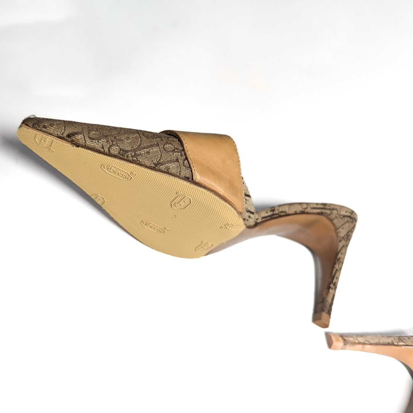 Mules monogramme beige Dior par Galliano - EU37|UK4|US6