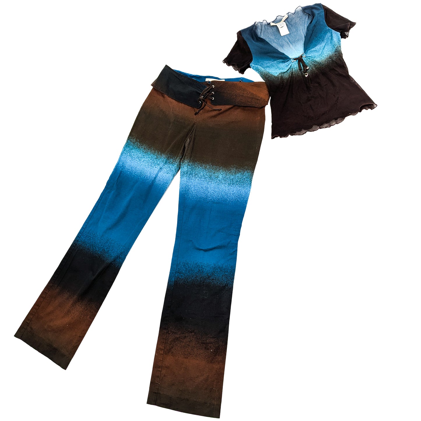 Ensemble Roberto Cavalli top et pantalon tie and dye