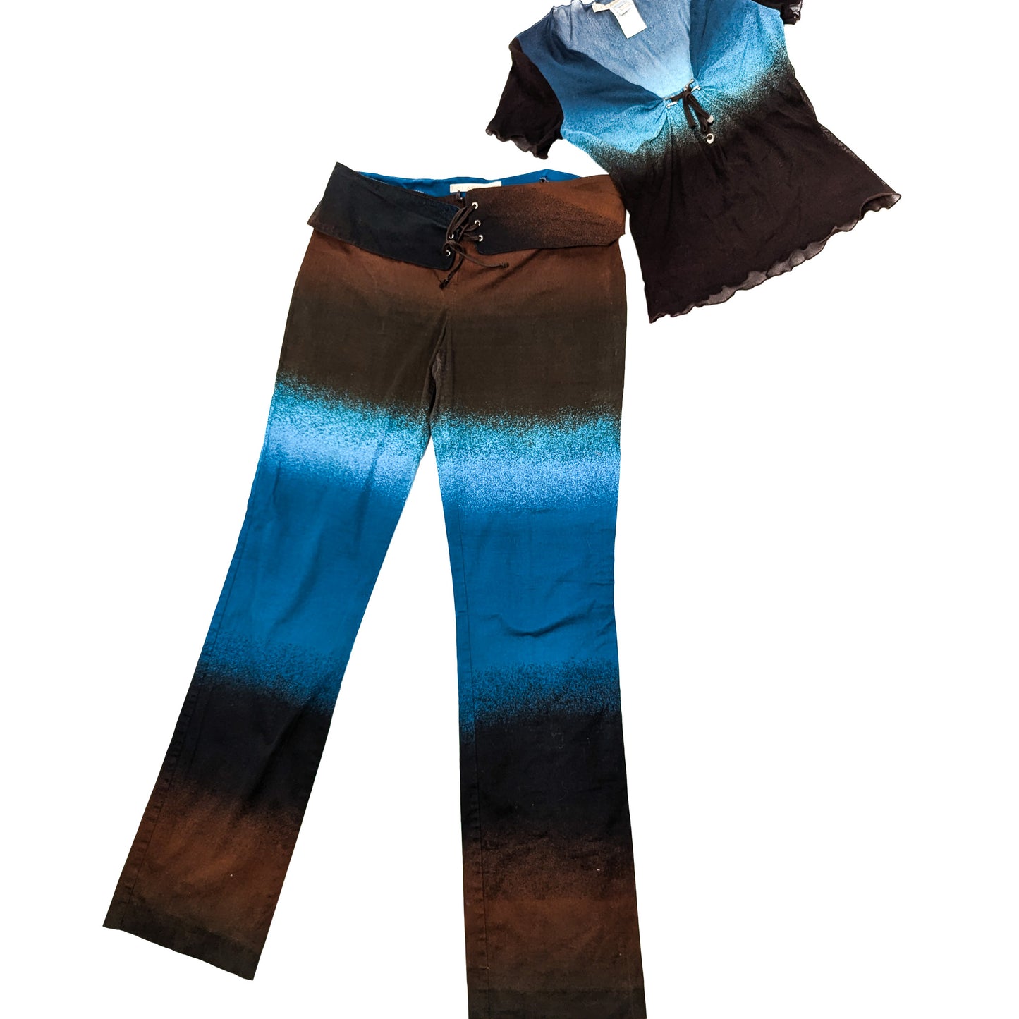 Ensemble Roberto Cavalli top et pantalon tie and dye
