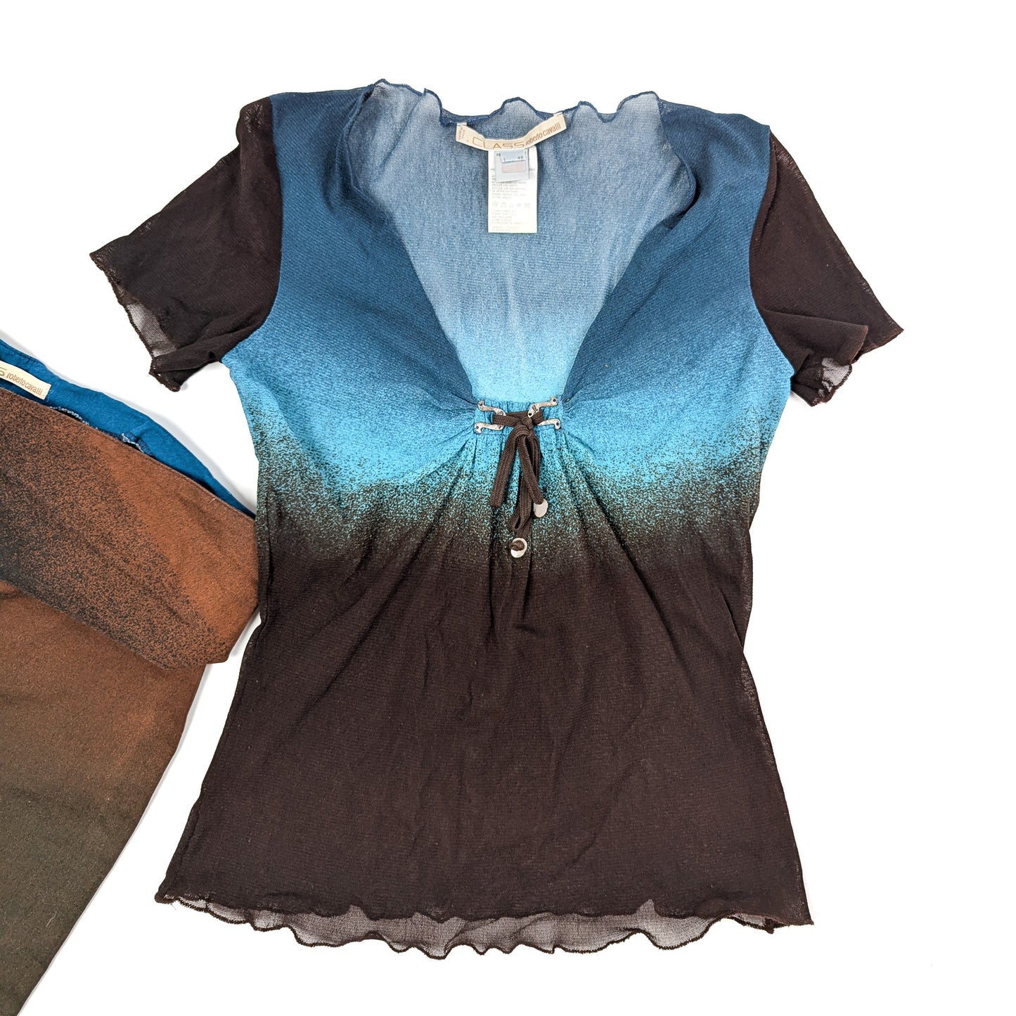 Ensemble Roberto Cavalli top et pantalon tie and dye
