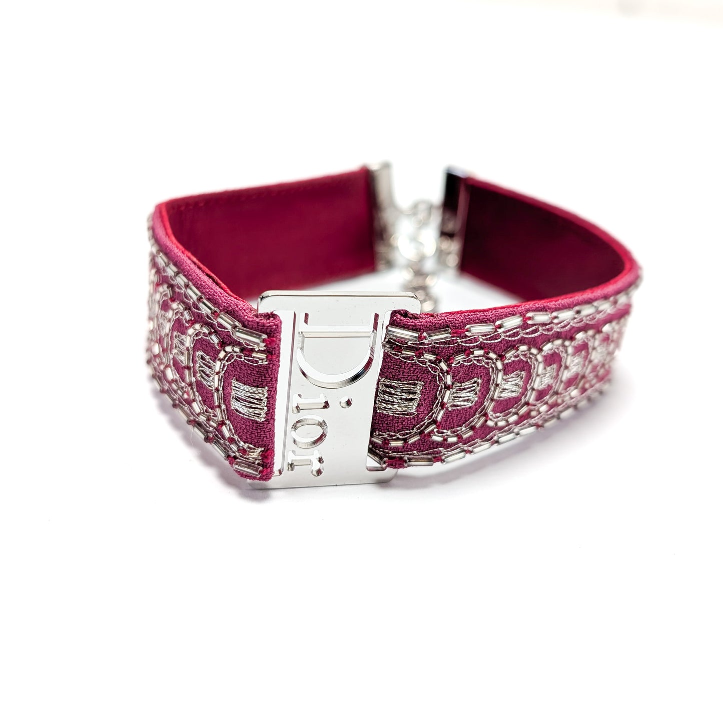Collier ras de coup rose à perles Dior by Galliano