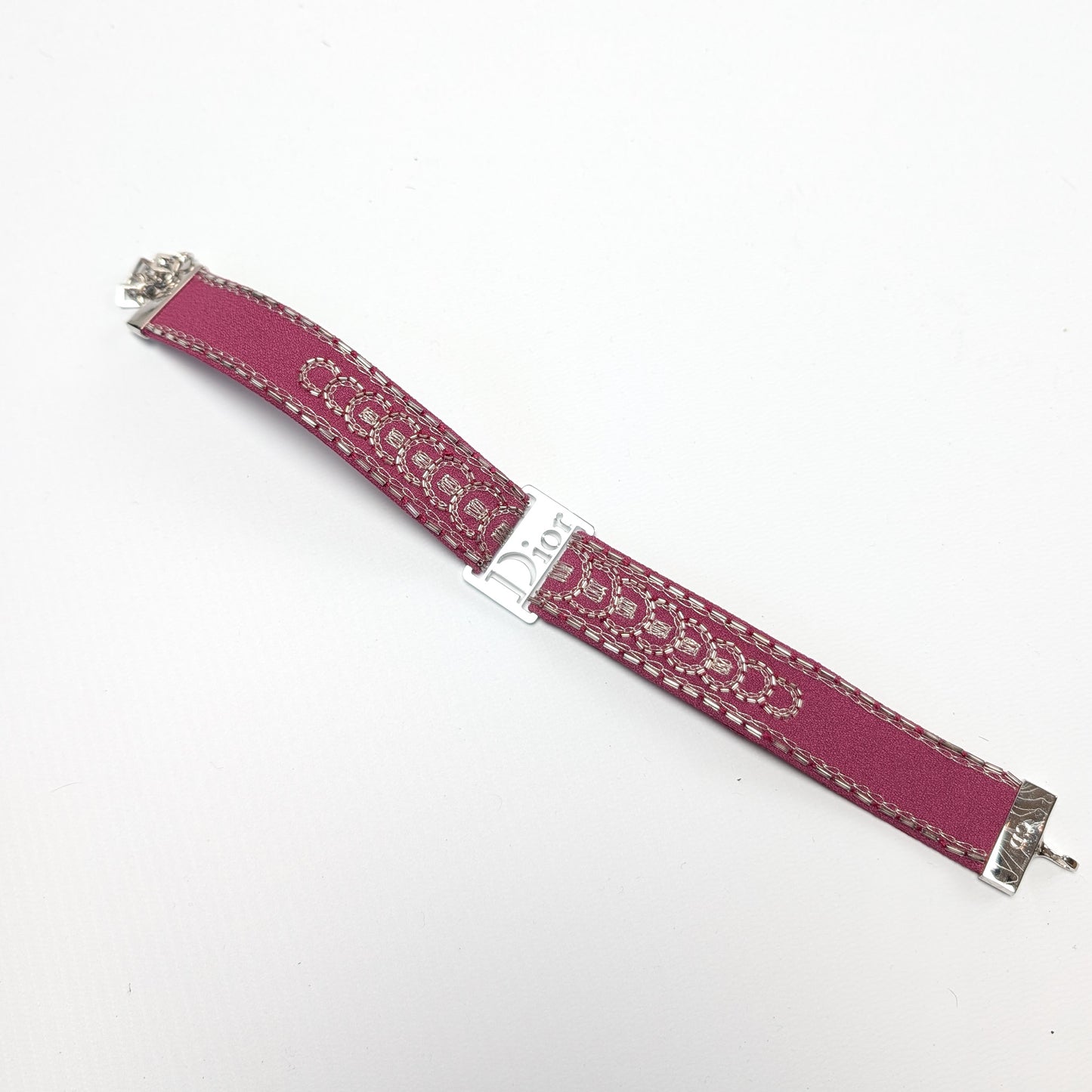 Collier ras de coup rose à perles Dior by Galliano