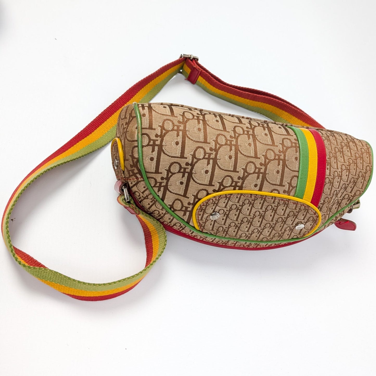Sac bandoulière Rasta monogramme Dior par John Galliano S/S2004