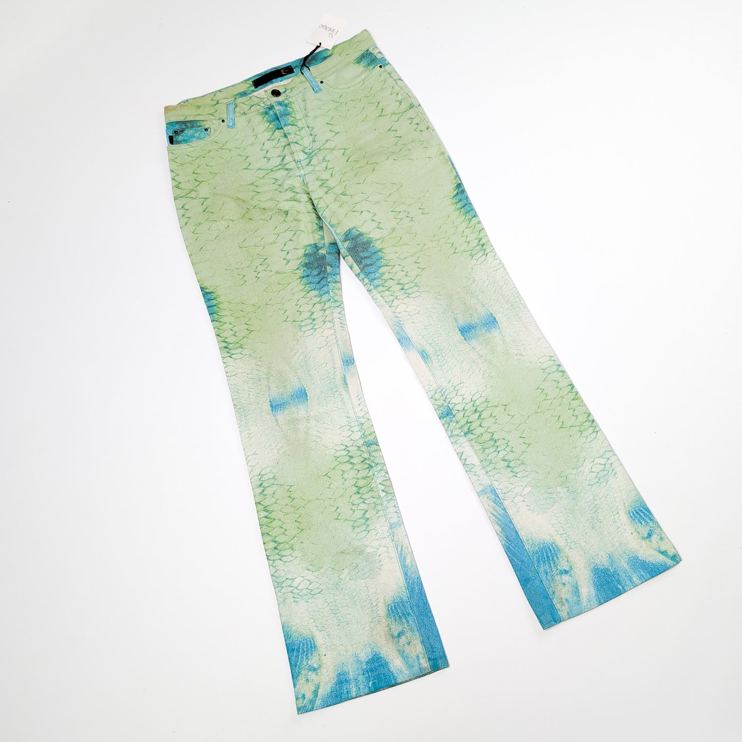 Jeans Roberto Cavalli Imprimé python vert - M