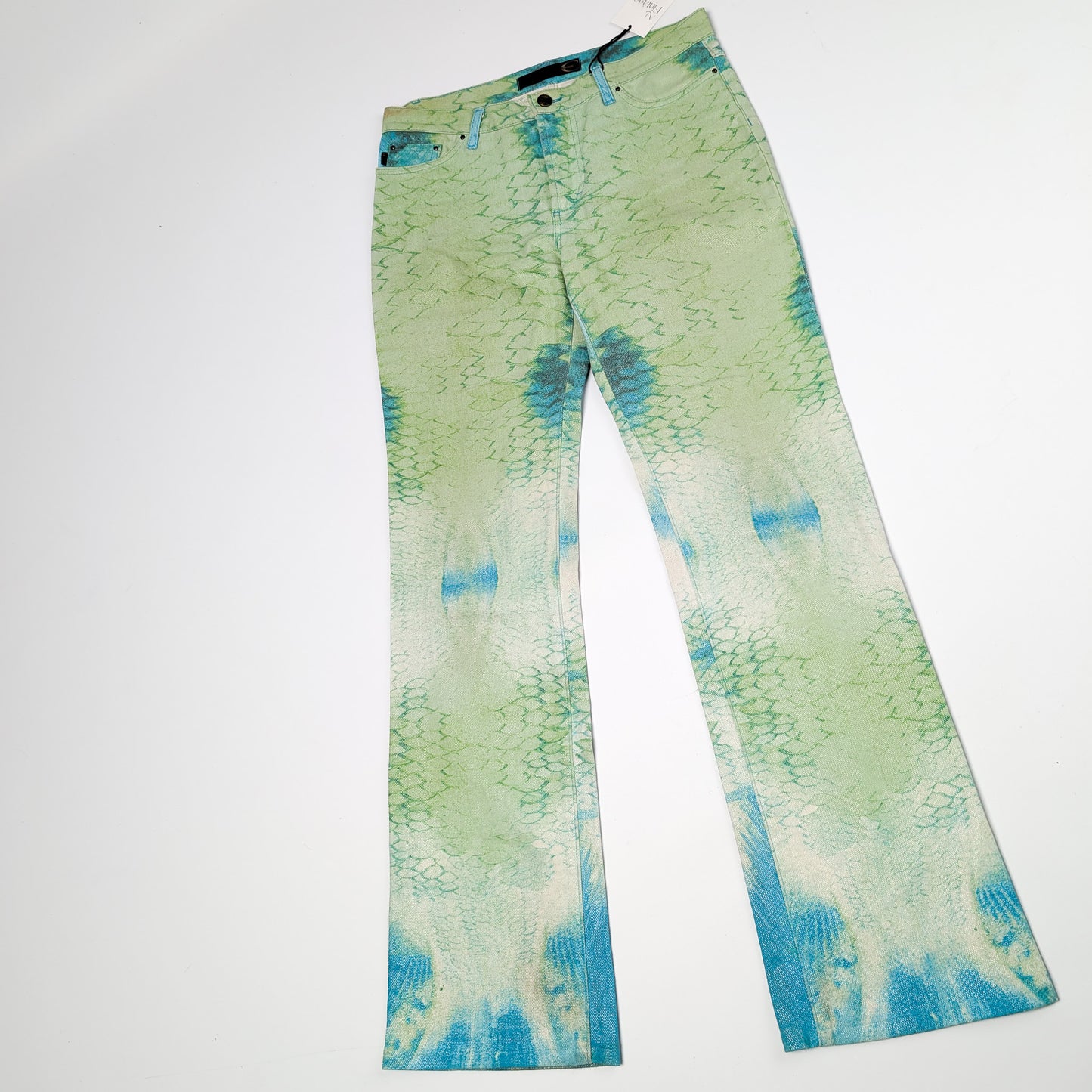 Jeans Roberto Cavalli Imprimé python vert - M