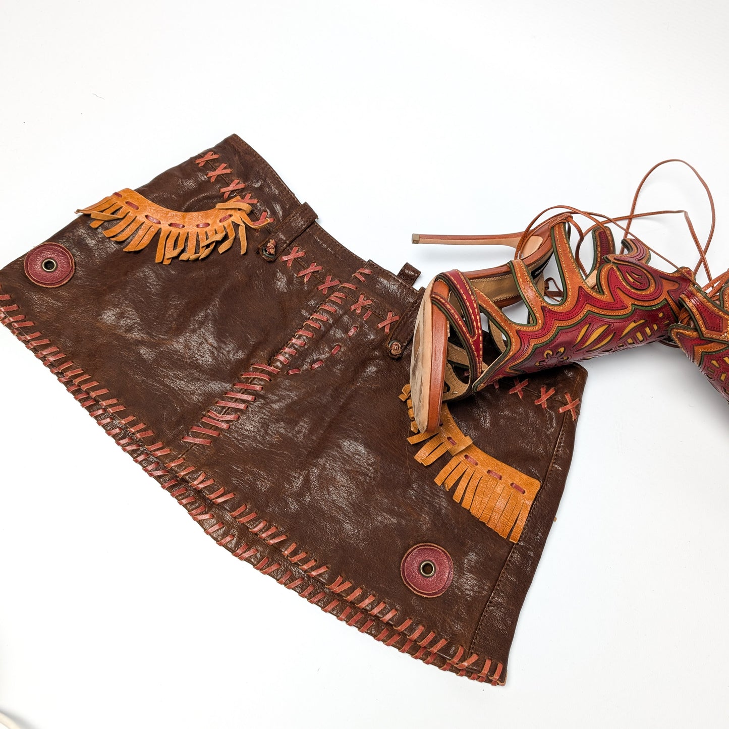 Dsquared2 leather skirt 2005 - M