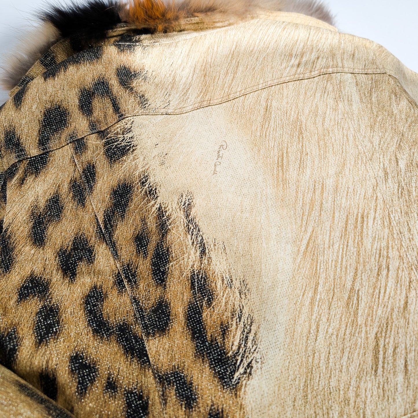 Veste Roberto Cavalli léopard fourrure