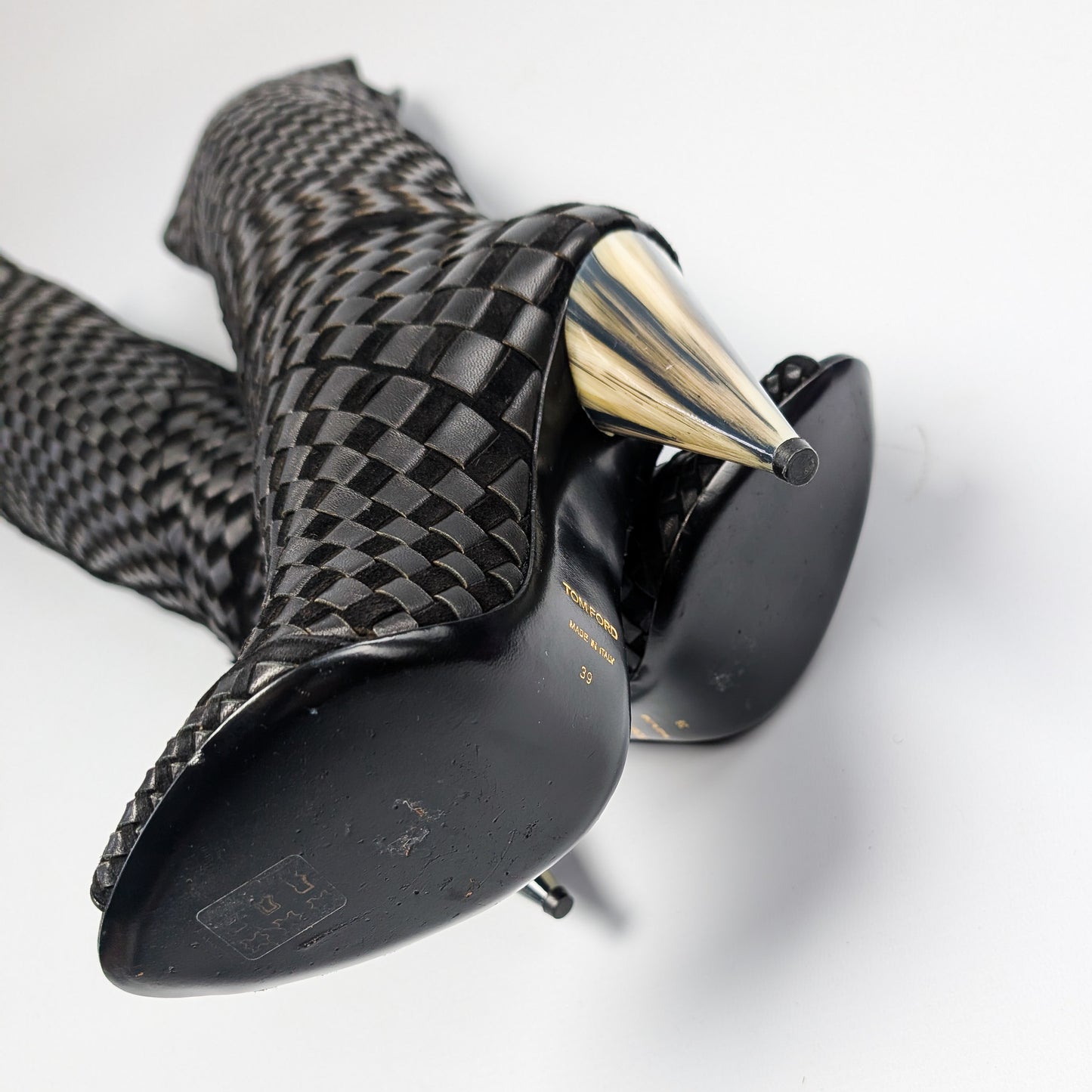Bottes en cuir tressées Tom Ford F/W 2013 - EU39|6UK|8US