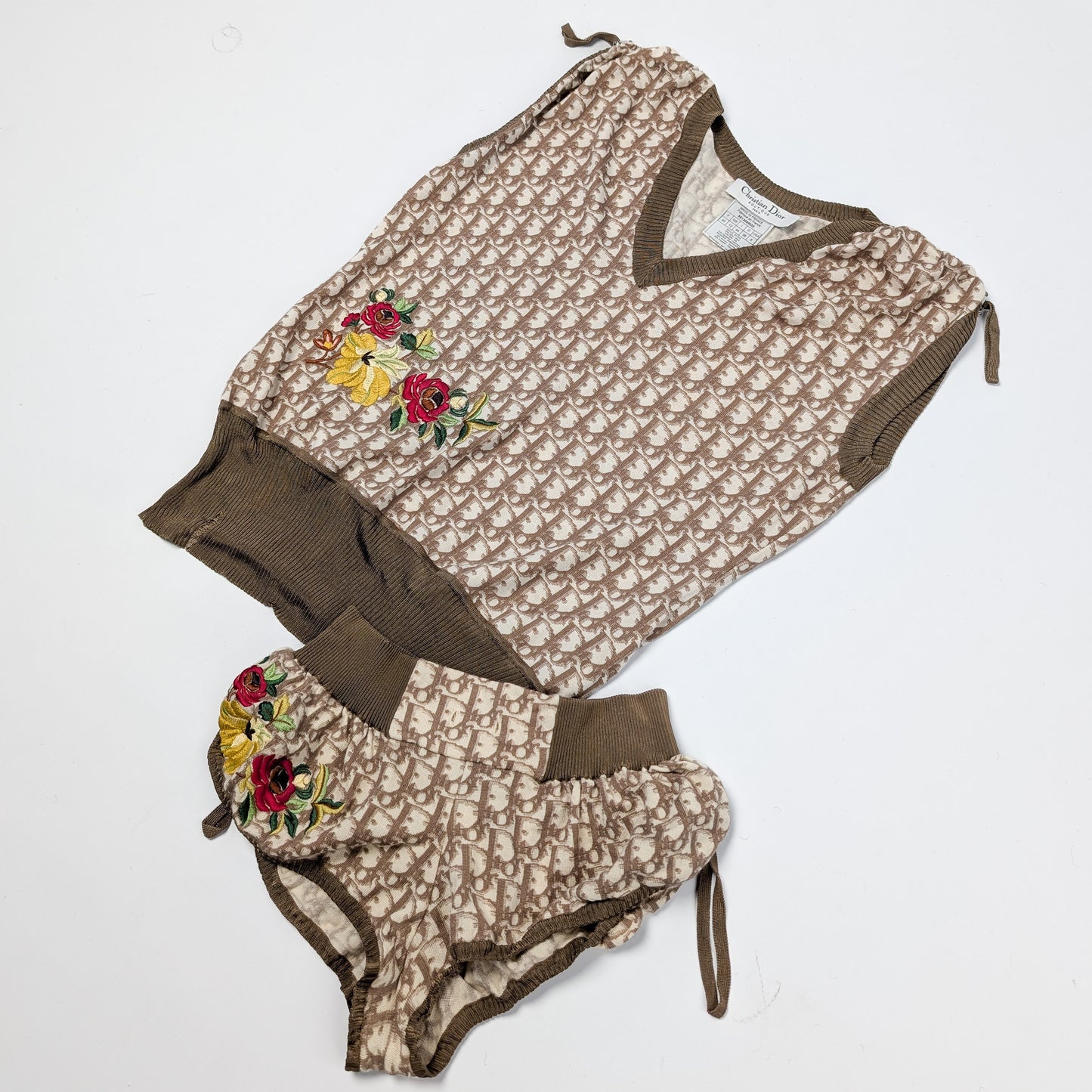 Ensemble short et top monogramme Dior par Galliano