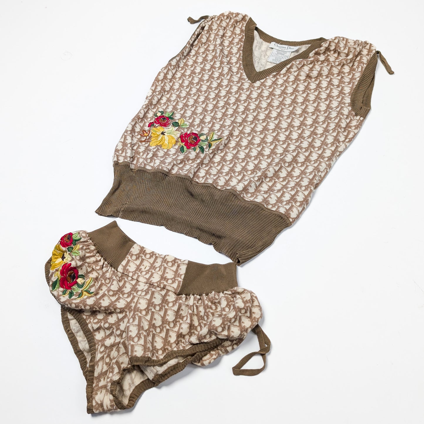 Ensemble short et top monogramme Dior par Galliano