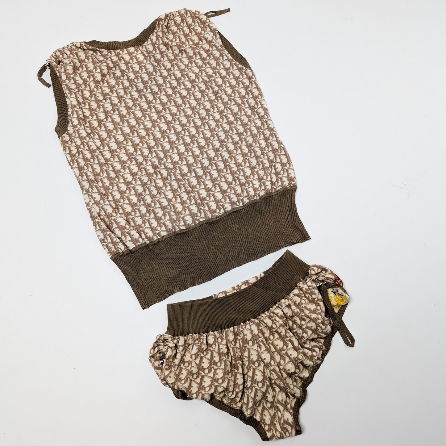 Ensemble short et top monogramme Dior par Galliano