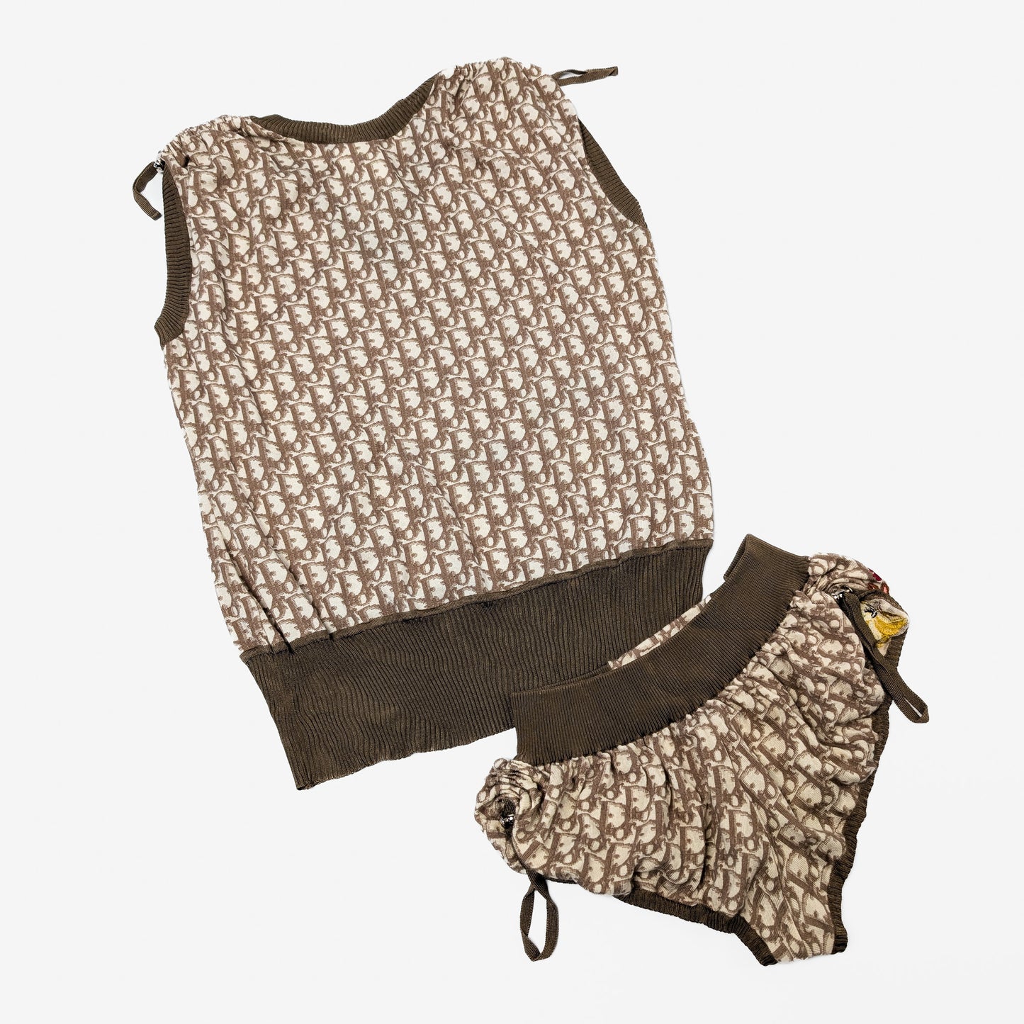 Ensemble short et top monogramme Dior par Galliano