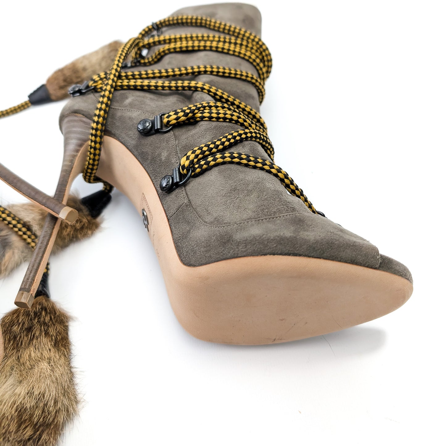 Boots Dsquared2 à lacet et fourrure- EU39|6UK|8US