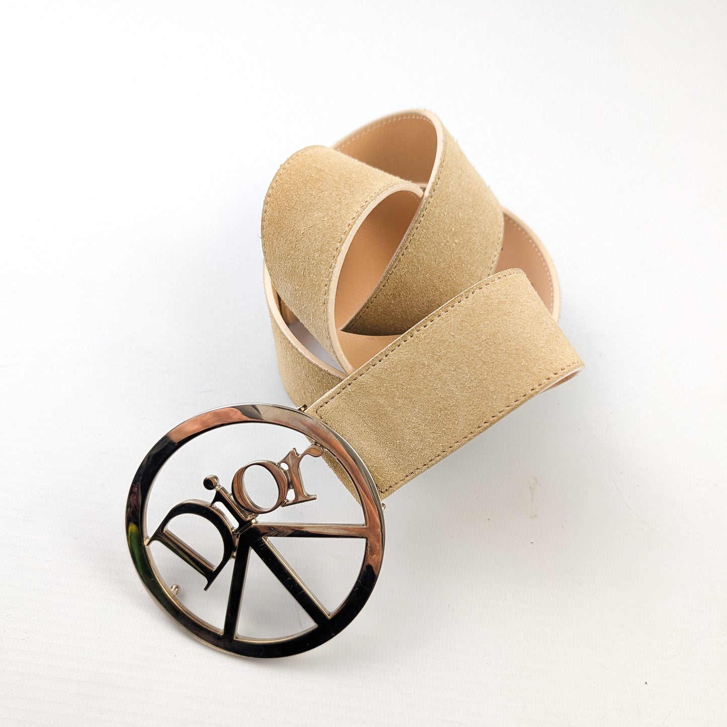 Ceinture en daim beige by Galliano Peace and love - S/S 2005