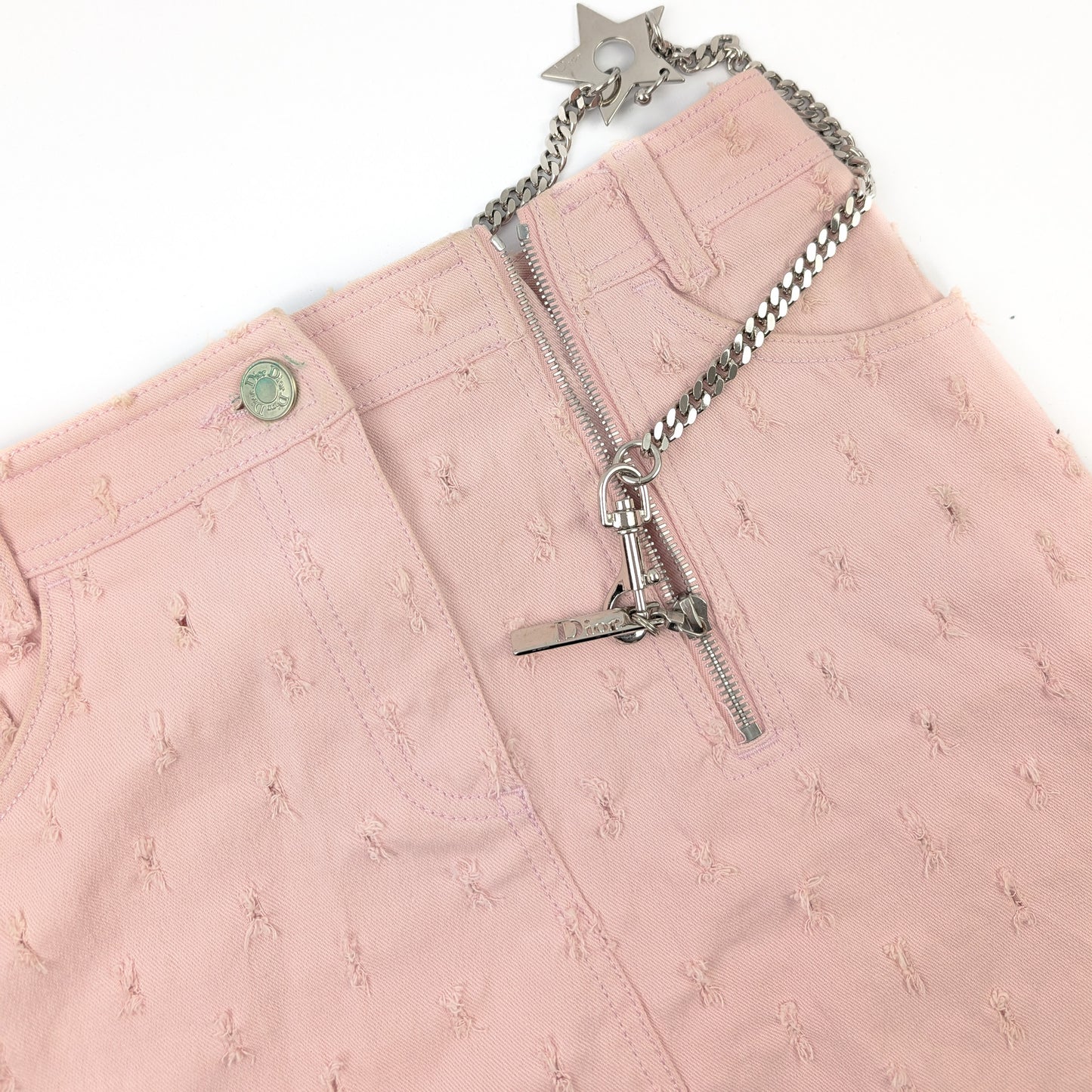 Dior pink pique skirt by Galliano
