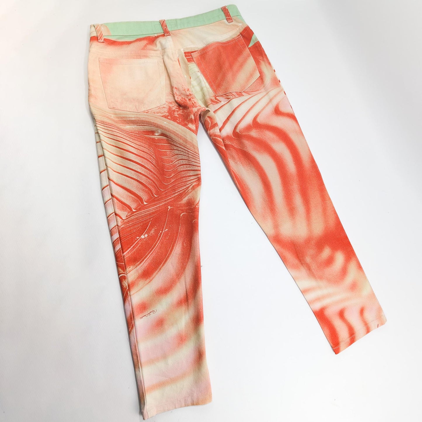 Pantacourt imprimé abstrait orange Roberto Cavalli - M/L