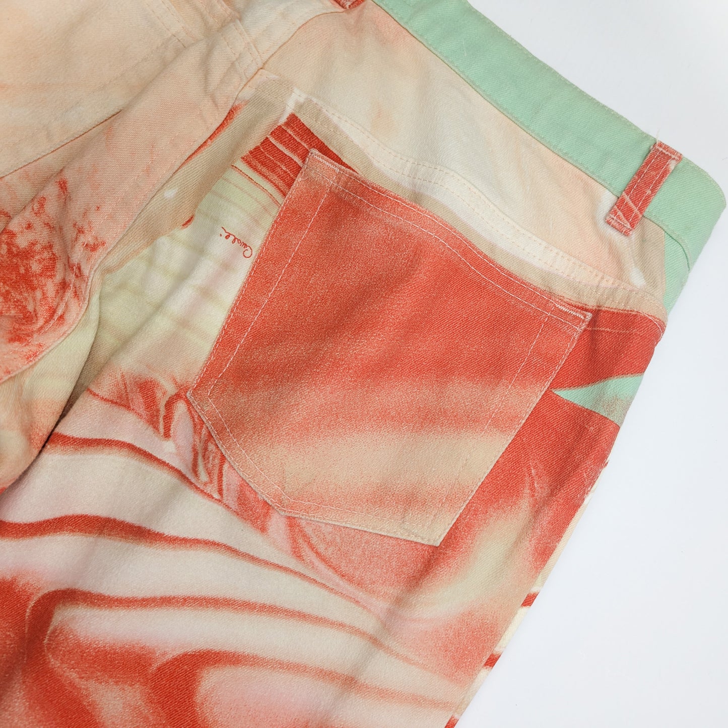 Pantacourt imprimé abstrait orange Roberto Cavalli - M/L