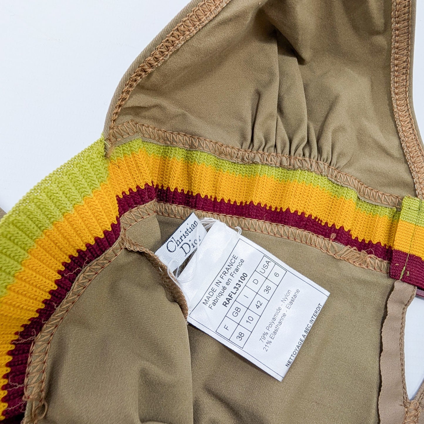 Maillot de bain 1 pièce et pareo Rasta Dior by Galliano