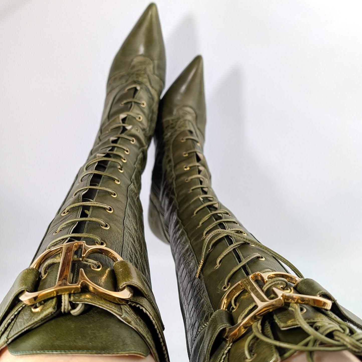 Bottes à boucle Dior by Galliano Fall 2000 - EU39|UK6|US8