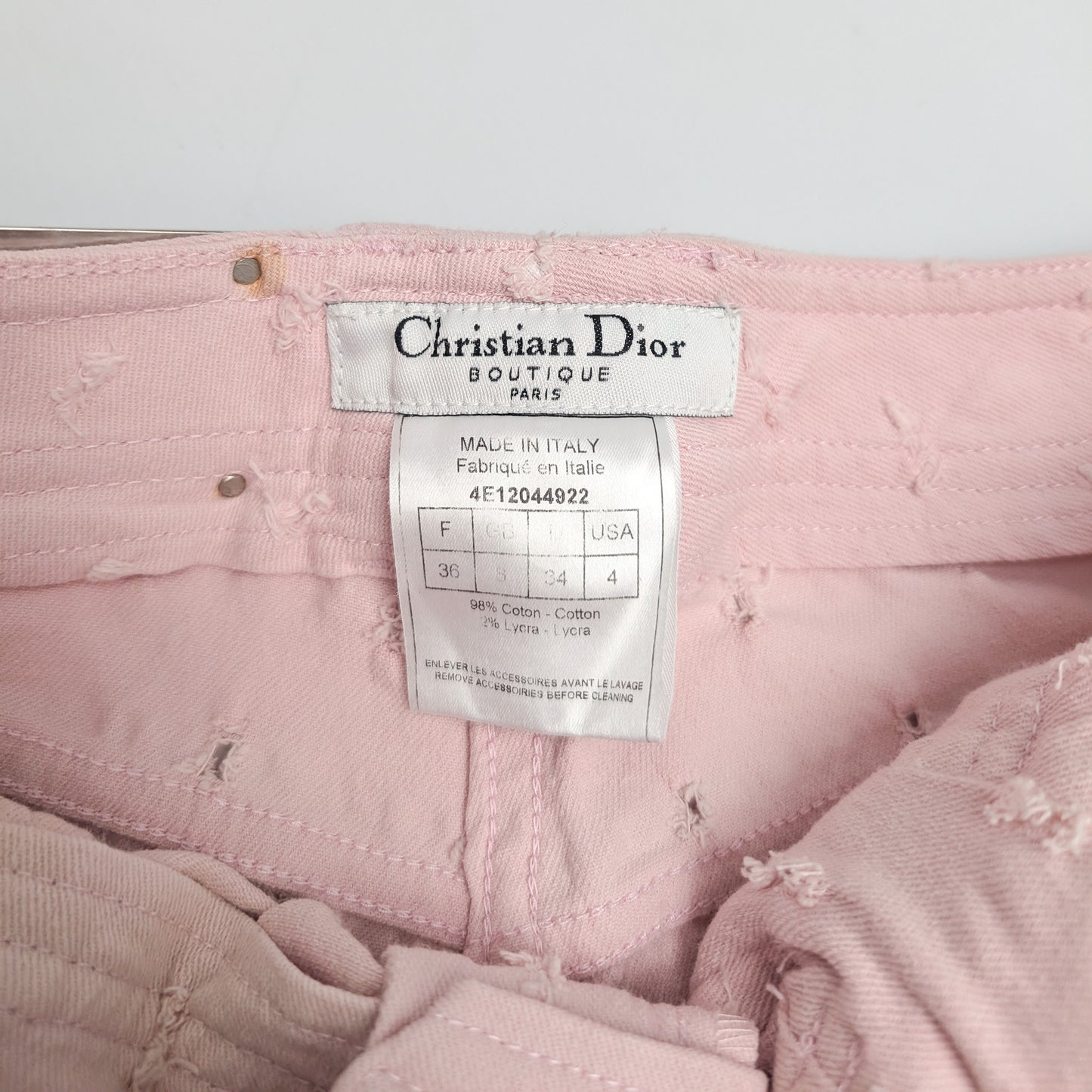 Capri piqueté rose Dior by Galliano - S