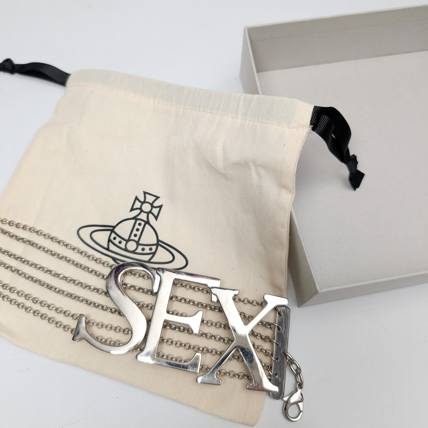 Vivienne Westwood silver “SEX” necklace