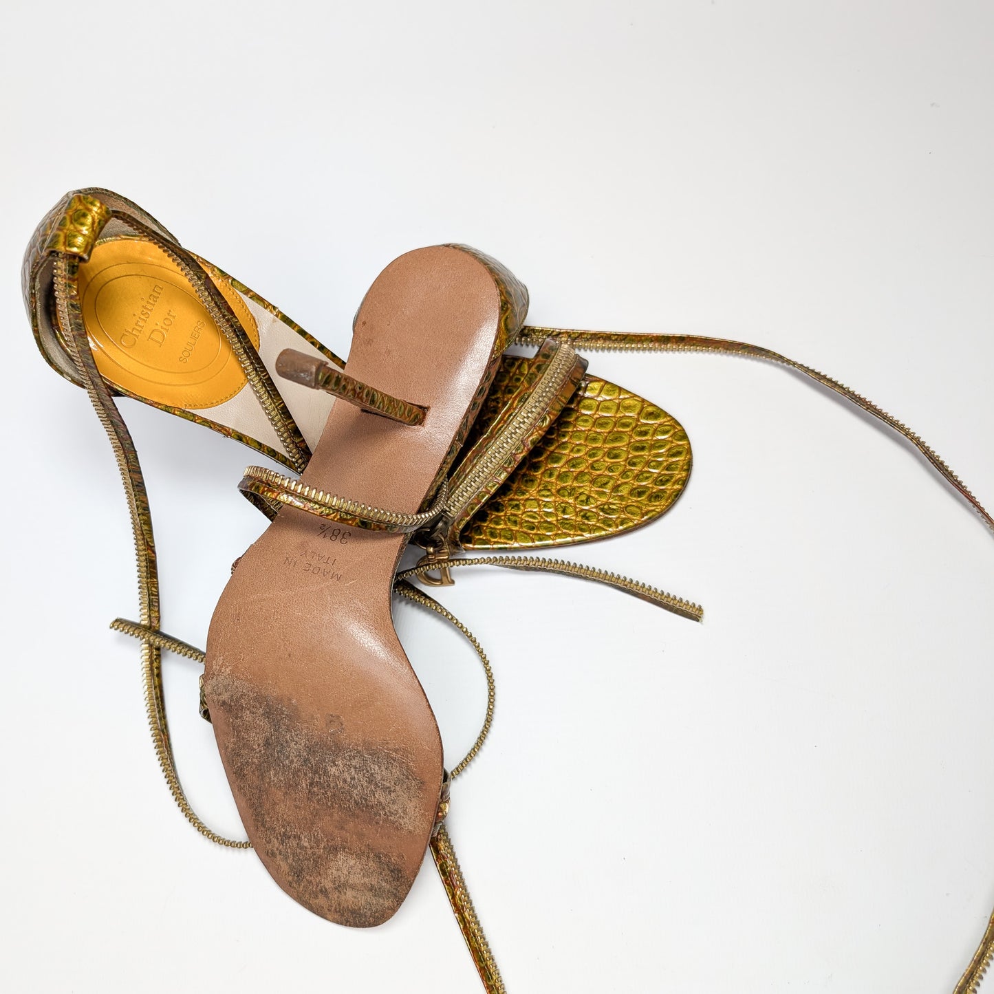 Sandales python Dior by Galliano - EU38,5|UK5,5|US7,5