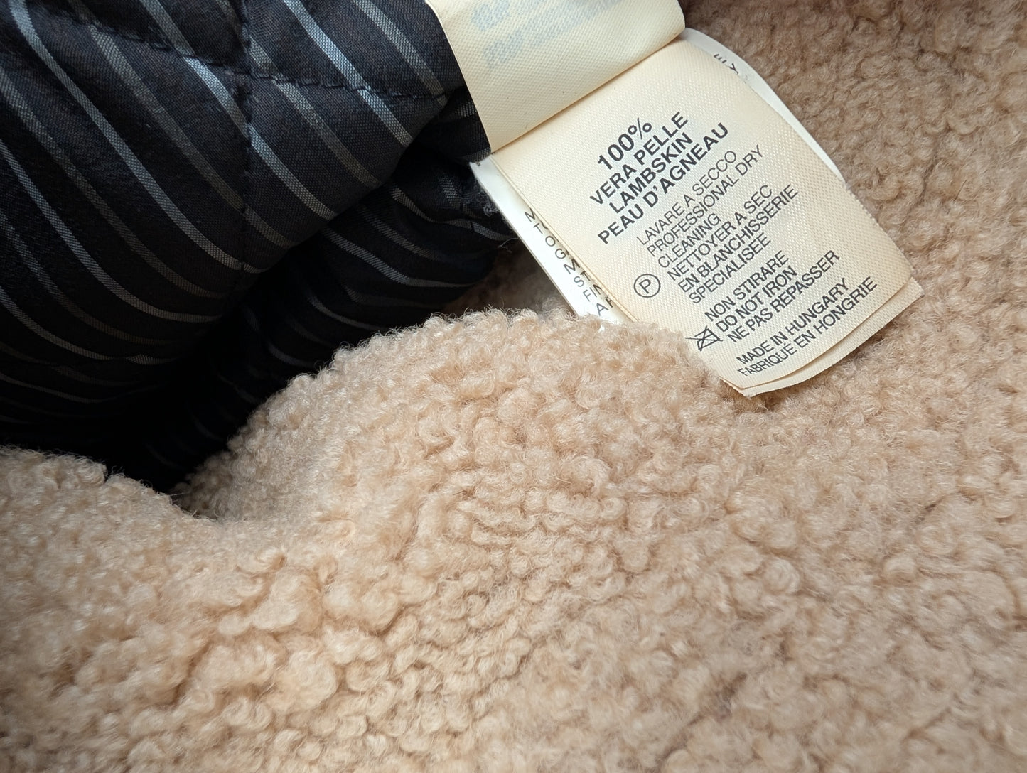 Veste en daim shearling