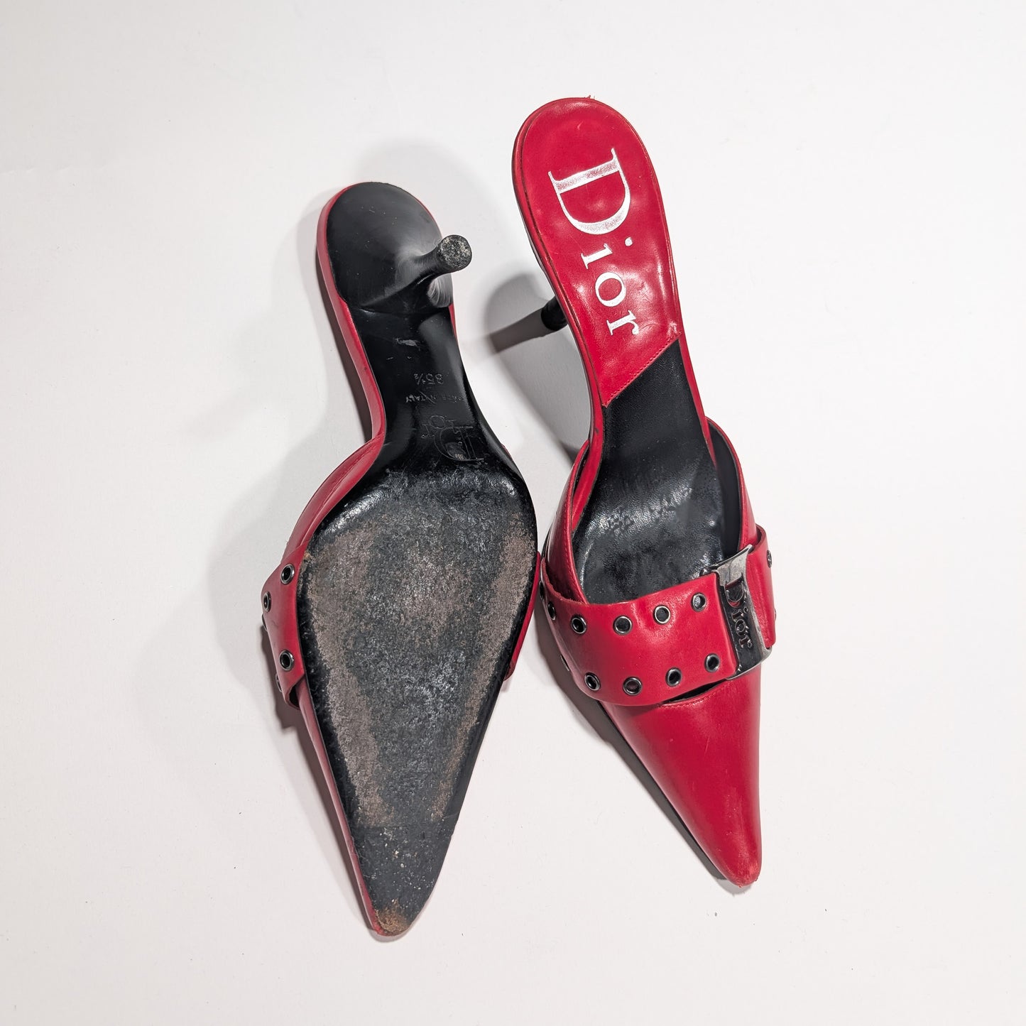 Mules Dior par Galliano rouge - EU36|UK3|US5