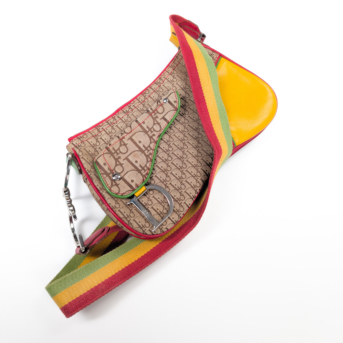Sac en bandoulière Saddle Rasta Dior par Galliano