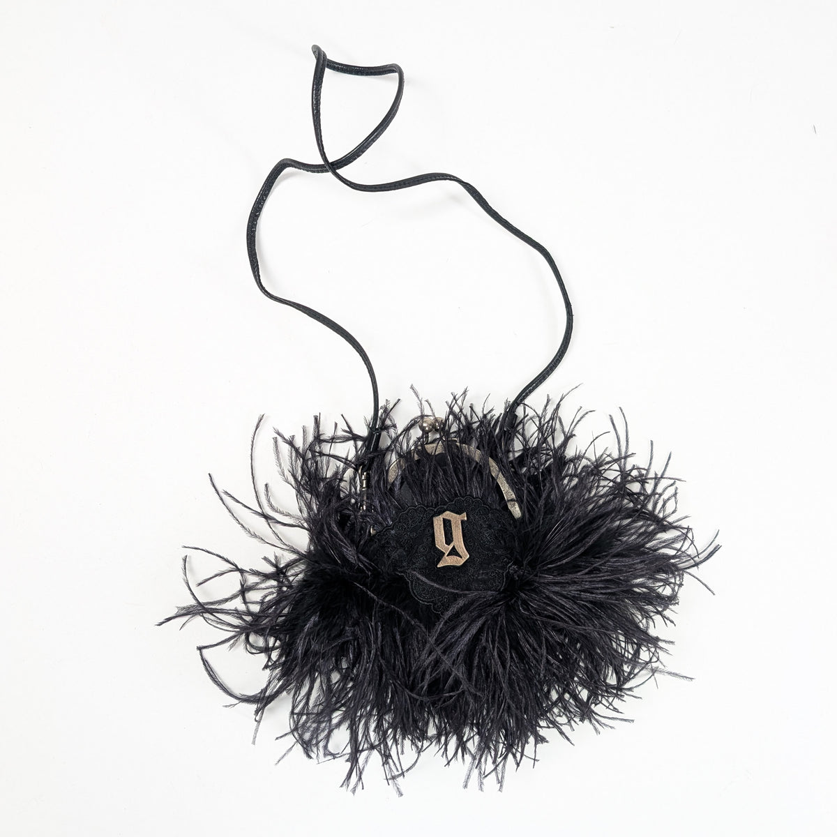 John Galliano feather bag