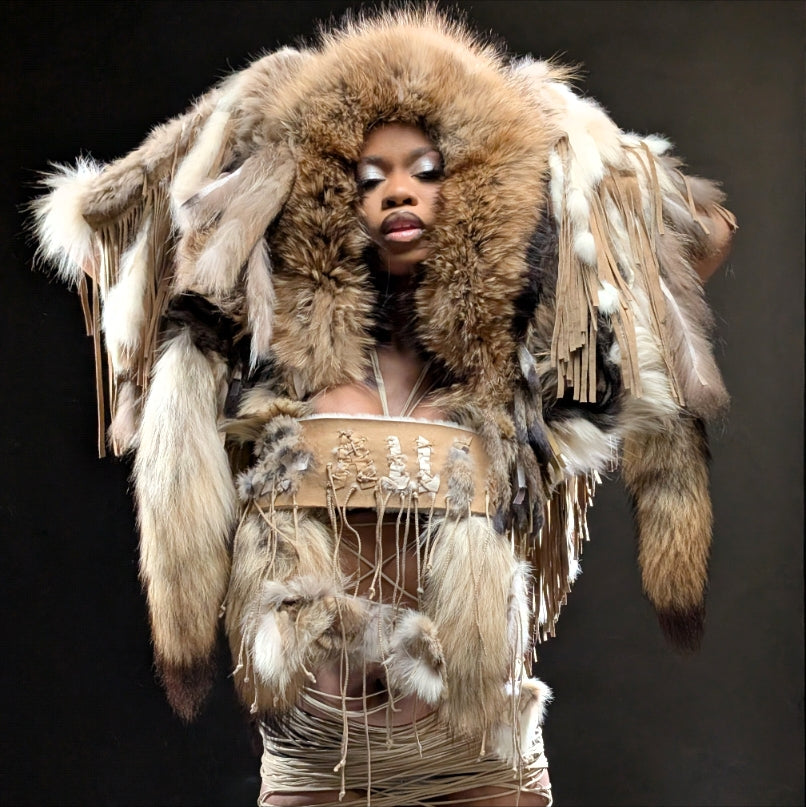 Cape Robe Vintage fourrure