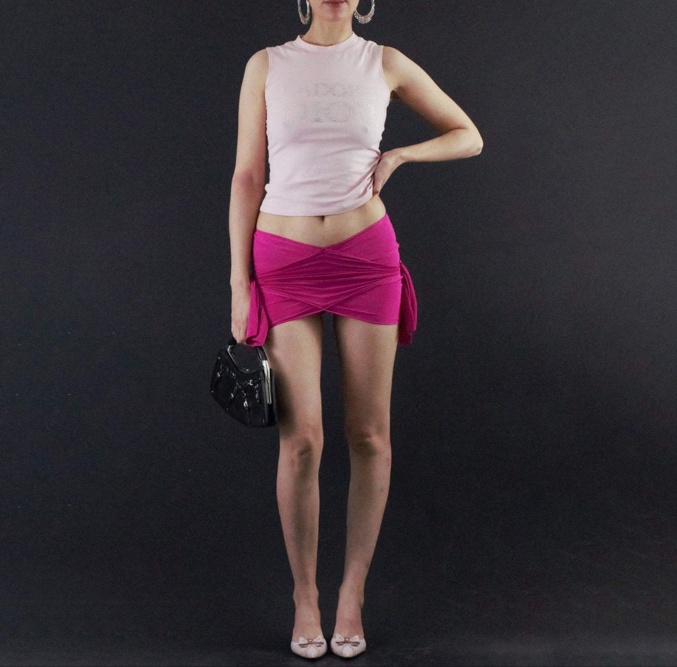 Ensemble jupe et maillot rose Dior par Galliano - F/W 2003