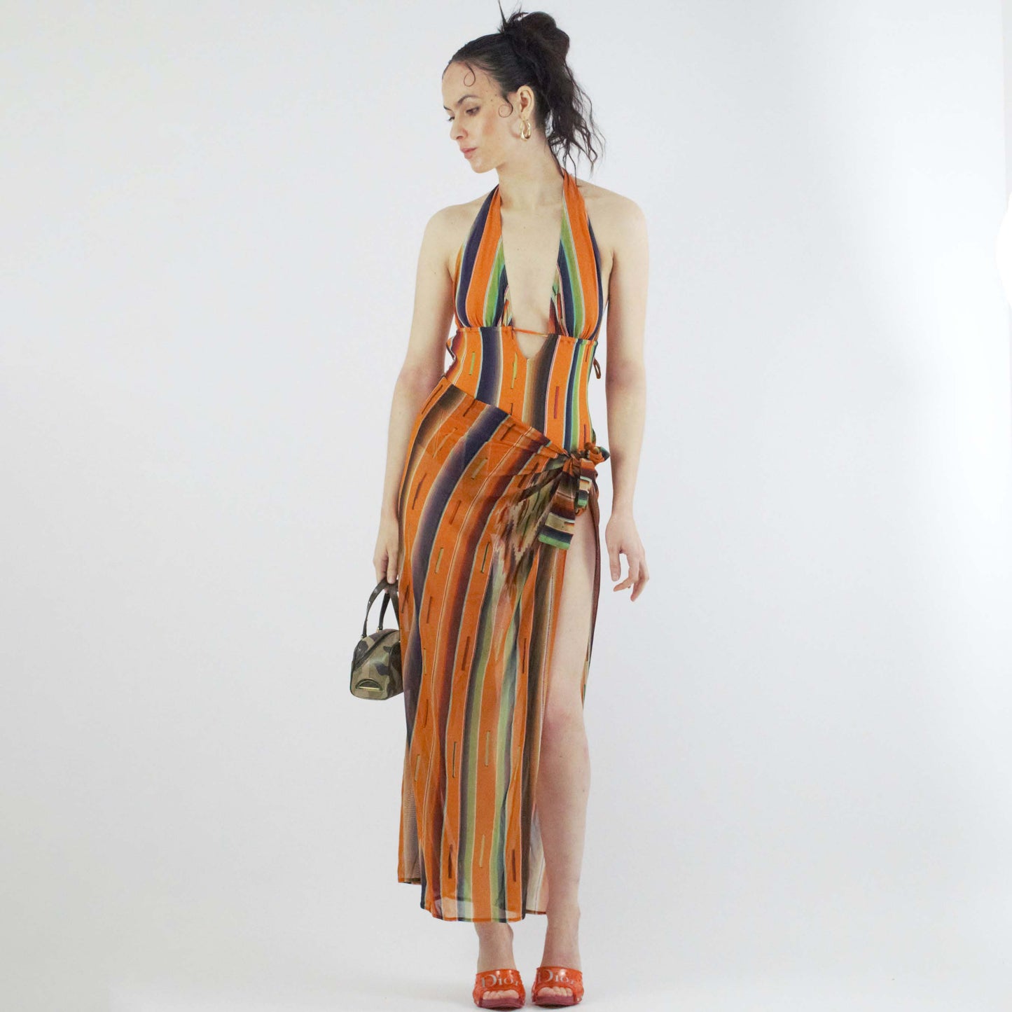 Ensemble maillot de bain et paréo Dior par Galliano, S/S 2002.