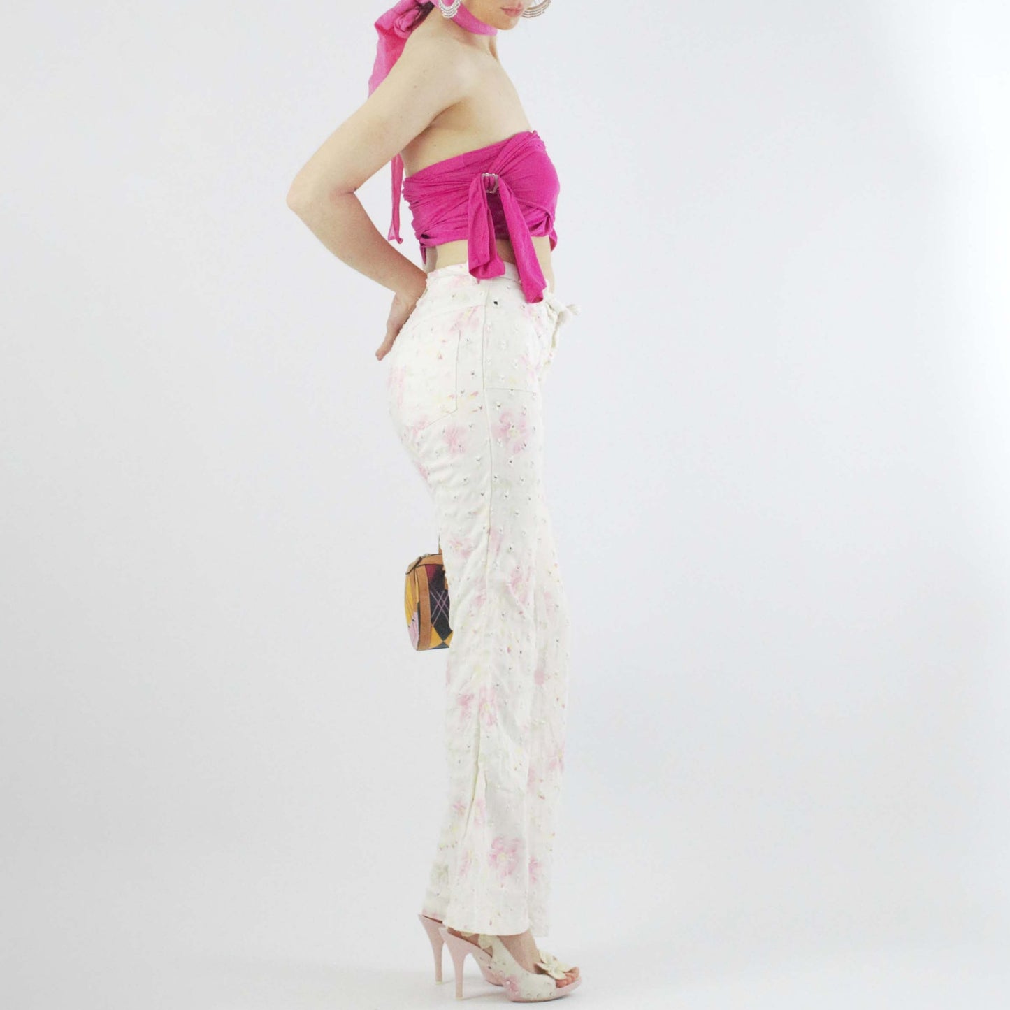 Ensemble jupe et maillot rose Dior par Galliano - F/W 2003