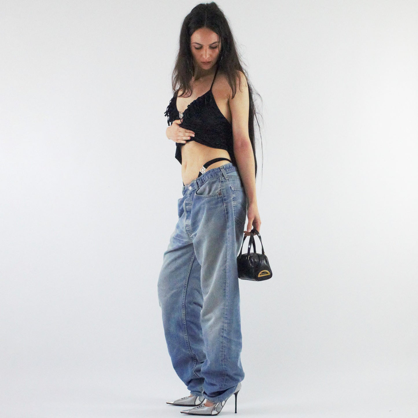 Ensemble débardeur et string Dior par Galiano - S/S 2005 "Peace and Love" - S