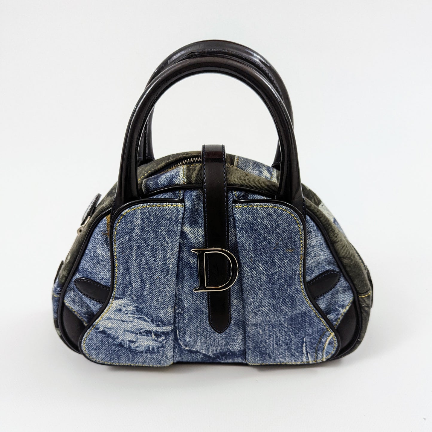 Sac mini Saddle Bowler Denim Dior par Galliano