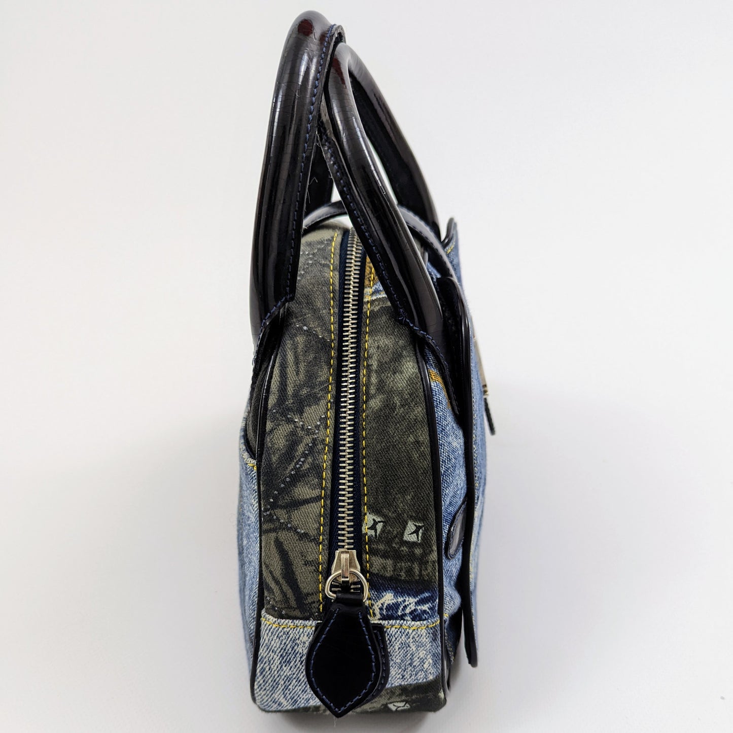 Sac mini Saddle Bowler Denim Dior par Galliano