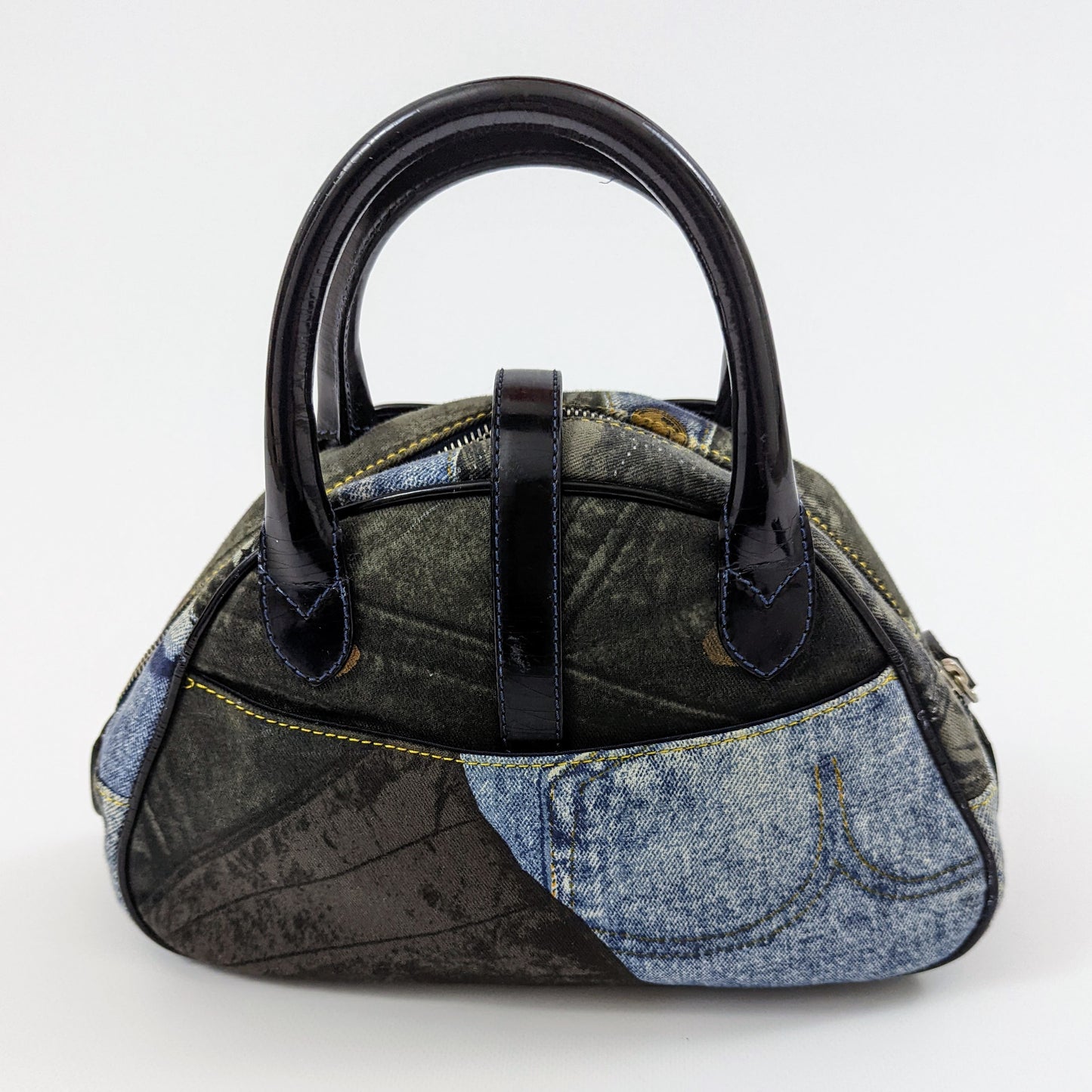 Sac mini Saddle Bowler Denim Dior par Galliano