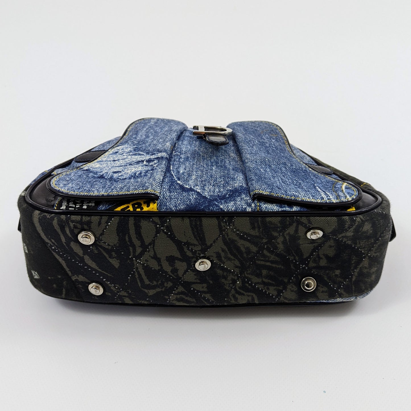 Sac mini Saddle Bowler Denim Dior par Galliano