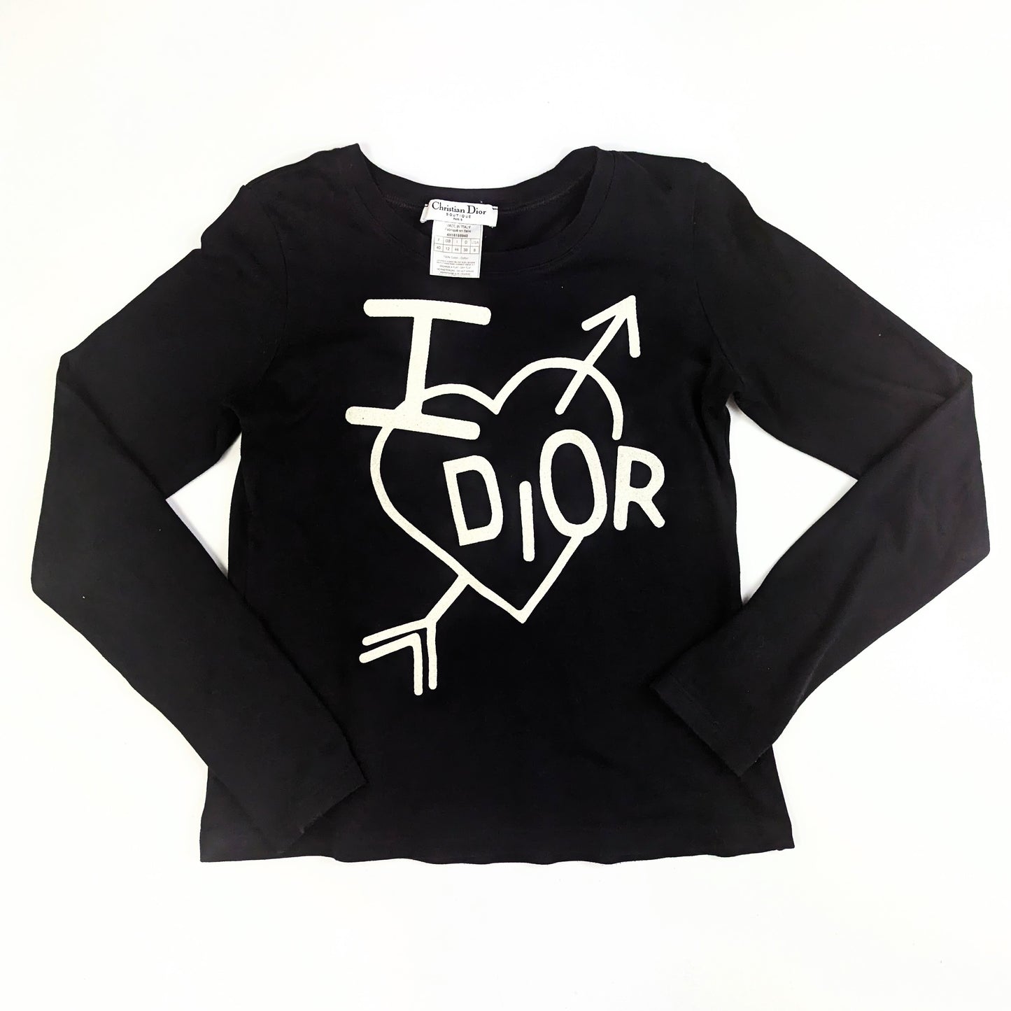T-shirt manche longue "I Love Dior" Dior par Galliano - S/S2003 - L